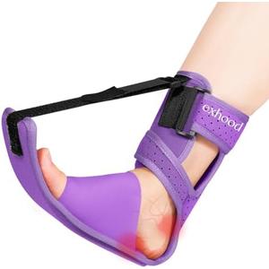Exhood Upgraded Plantar Fasciitis Night Splint (Lavender Purple)