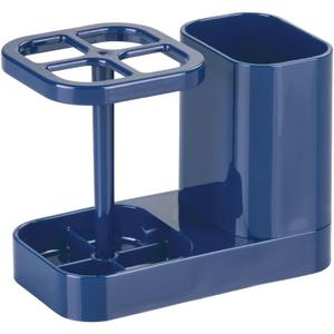 iDesign InterDesign Bathroom Toothbrush and Toothpaste Stand/Holder and Medicine Cabinet Organizer, Navy Med+ Dental Center