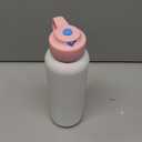 BOTTLE BOTTLE Water Bottle for Carbonated Drinks 20oz Insulated Bottles for Fizzy Drinks Keep Carbonation Longer Leak Proof for Sports Travel School (White/Pink)