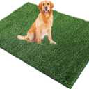 Grass Pad for Dogs, 48" x 30" Artificial Turf for Pets Potty Training, Fake Grass Mat with Drainage Holes, Easy to Clean, Large Turf Rug Outdoor Indoor Use