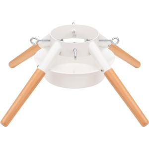 White Christmas Tree Stand Metal Xmas Tree Base Holder Stand for 10ft Real Tree Christmas Tree Decorations Fits Up to 4.9" Xmas Tree Trunks