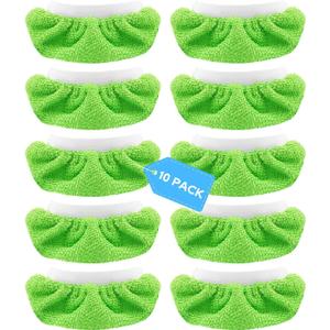 10 Pack Microfiber Cloths for Handheld Steam Cleaner Compatible with Bissell Steam Shot fit for Wagner fit for PurSteam fit for McCulloch Universal Steam Mop Pads Washable (Green 10 Pcs)