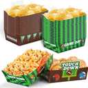 24Pcs Football Paper Trays Disposable Football Food Bowls Nacho Trays for Football Tailgates Dinners Sports Events
