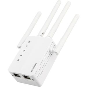WiFi Extender Signal Booster, 2.4G/5.8G Dual Band WiFi Repeater Covers Up to 10k Sq.ft & 50 Devices, Wireless WiFi Range Extender with Ethernet Port Boost Internet Signal for Home (WD-R1206U)