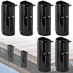 JYINCPED Dock Bumper Fender, Boat Dock Bumpers for Edge or Side, Marine Fender Guard, Vertical Protection, Durable Construction, Includes Mounting Hardware, 6 Pack-Black