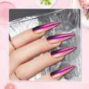 5 x Trial Size Chrome Nail Powder for Nail Art 0.2g - 1 Jar Mirror Holographic Mermaid Pigment for Dip Powder Nails, Acrylic Nails, Resin Art, Manicure (Purple)