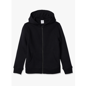 Amazon Essentials Hoodies - Boys' Zip-Up Sweatshirt, Black, Size 6-7 Years