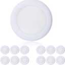 TOPELER 12Pack 6 Inch Flush Mount Ceiling Light, 15W Low Profile Dimmable Flush Mount LED Disk Light, 1000LM 5000K Daylight, Installs with Junction Box or Recessed Can, ETL-Listed