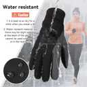 OZERO Winter Gloves for Women - Touchscreen Anti-Slip Palm Windproof Thermal Cycling Glove for Texting Hiking Driving Running, Medium (Black, M)