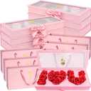 6 Set I Love You Empty Box, Valentines Fillable I Heart U Letter-Shaped Thicker Flowers Gift Boxes for Valentine's Mothers Day Anniversary Birthday (Pink)