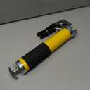 UTOOL Grease Gun, 8000 PSI Heavy Duty Pistol Grip Grease Gun Kit with 14 oz Capacity, 18 Inch Resin Flex Hose, 1 Patented Double Handle Coupler, 1 Basic Coupler (Yellow)