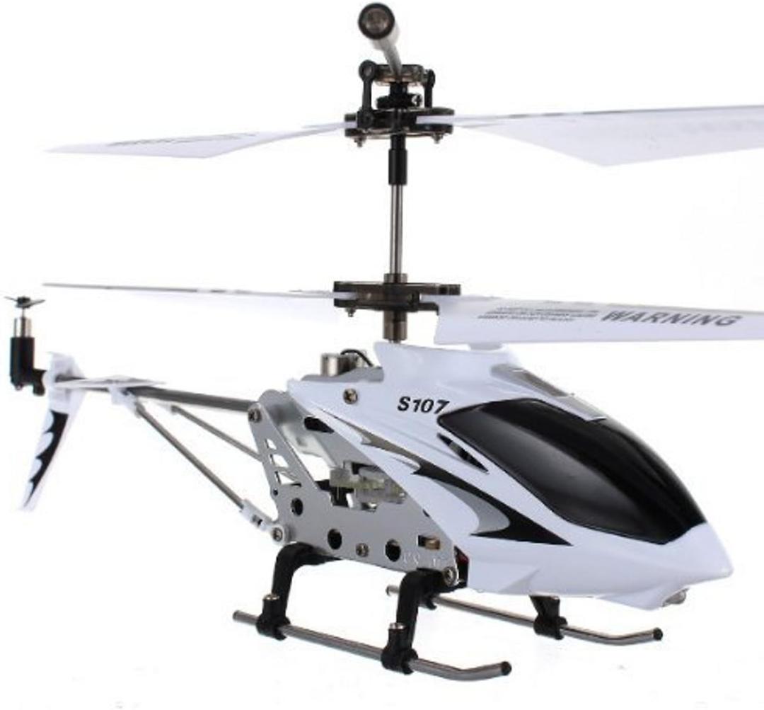 Syma S107G 3 Channel RC Helicopter with Gyro, White and silver