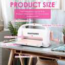 CraftGenes Manual Die Cutting Machine and Embossing Machine, 9'' Opening Size for Cardmaking, Scrapbooking, and DIY Crafts Foldable Complete Set with A4 Die Cuts, Embossing Folders, and Plates(Pink)