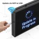 LED Advertising Sign,P5 39x14 Inches Full Color Programmable Digital Board, High Brightness Scrolling Message Display with WiFi & USB Control for Business Promotion