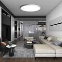 12 Inch LED Flush Mount Ceiling Light Fixture, 5000K Daylight White, 24W(240W Equivalent), 3200LM, Slim Modern Ceiling Lamp, Flat Round Ceiling Lighting for Bedroom Hallway Kitchen