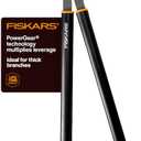 Fiskars 32" PowerGear Bypass Loppers, Patented Mechanism Multiplies Force to Reduce Strain, Heavy-Duty Precision-Ground Steel Blade for Living Growth, Trims Tree Branches up to 2" Diameter