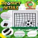 24" Professional Soccer Goal Piñata Set with Stick and Blindfold - Large Football Birthday Party Supplies for Boys & Kids - Interactive Sports Theme Decorations for Victory Celebrations & Team Events