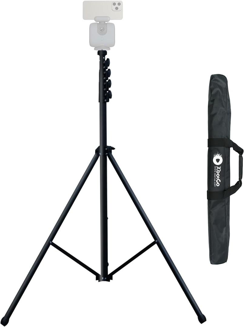 XbotGo Update T4 Tripod for Soccer/Basketball Games Recording: Up to 13 Feet, Extra Quick-Release Mount, Storage Bag, Non-Slip Feet, Wind Resistant, 1/4 Screw Compatible with Most DSLR Cameras