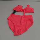 Blooming Jelly Womens High Waisted Bikini Set Tie Knot High Rise Two Piece Swimsuits Bathing Suits, Watermelon Red, M