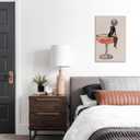 Black and White Posters Funky Funny Bathroom Wall Art After The Disco Party Prints Painting Preppy Bar Wall Decor for Teen Girl Toilet Bathroom8x12inch Woodframed