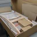 Solid Wood Double X-Back Dining Chair with Arms in Unfinished Parawood, Classic Kitchen/Dining Furniture, Stainable & Paintable, 23.6" W x 22" D x 41.3" H, Wide Arm Width, Traditional & Durable