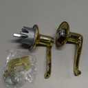 Schlage F10 FLA 605 Flair Door Lever, Hall & Closet Passage Lock, Bright Brass (Standard)