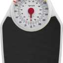 Taylor Battery Free Analog Scales for Body Weight, 330LB Capacity, Easy to Read Large 7-inch Dial, 18.4 x 13.7-inch Ribbed Mat Platform, Black (330 Pound, White)