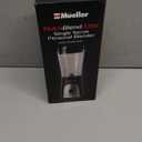 Mueller Smoothie Blender for Smoothies - Personal Blender for Shakes, Frozen Drinks, Baby Food & More, 15oz Travel Cup and Lid, Durable Stainless Steel Blades for Powerful Blending Performance, Black