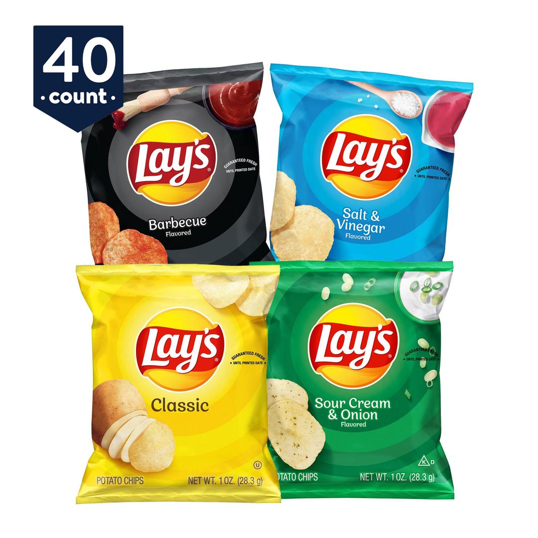 Lay's Potato Chip Variety Pack, 40 Count USED BY: NOV 19 2024