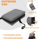 FASTMOMENT Airplane Seat Cushion Portable Travel Cushion for Comfort Foldable Stadium Pad with Breathable Fabric Seat Pad Perfect for Long Flights, Office, Bleacher, Camping