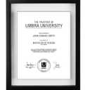 Pack Of 3 Umbra 316280-040 Floating Frame for Displaying Documents, Diploma, Certificate, Photo or Artwork, 11 x 14 8-1/2 x 11, Black 