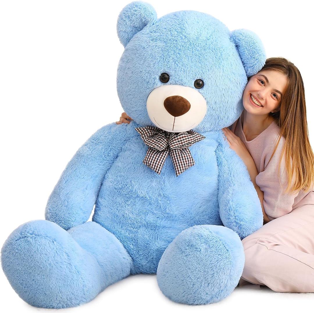MaoGoLan Large Blue Teddy Bear Jumbo Bear 55 inch Oversize Huge Stuffed Animal for Boys and Girls