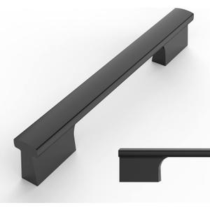 Amerdeco 10 Pack Matte Black Cabinet Pulls 5 Inch(128MM) Hole Centers Kitchen Cabinet Handles Hardware Kitchen Handles for Cabinets Cupboard Handles Drawer Pulls