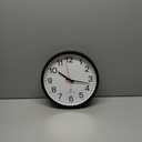 AKCISOT Atomic 12 Inch Wall Clock Analog Clocks for Indoor Kitchen, Battery Operated Clock for Bedroom Office Classroom Living Room(Black)