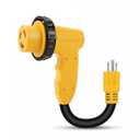 NEMA 515P to L530R RV Adapter Cord, ETL Listed, 10AWG Copper Wire, OutdoorGrade STW Jacket, Handle Design, 125V/1875W Power Converter，for Camper, Trailer, Outdoor Power