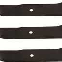 Oregon 52 Inch Lawn Mower Blades, Fits Hustler, Dixie Chopper & More | 3-Pack High-Lift Blade for 52" Deck, 17-7/8" Length, Replacement for Hustler 603995, 783753, Dixie Chopper 30227-52X & More