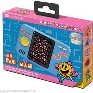 My Arcade Ms. Pac-Man Pocket Player Pro: Retro Games, Portable Games, 2.75" Color Display
