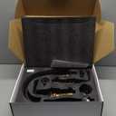 High Flow Roman Tub Faucet with Sprayer, Oil-Rubbed Bronze Deck Mount Bathtub Faucet 5 Hole with Valve, Solid Brass 3-Handle Widespread Bathtub Faucets with Hot & Cold Supply Lines