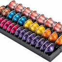 FlagShip Vertuo Pod Drawer Insert for Counter,Nespresso Pod Holder DIY Magnetic Connect Black Metal(3 Packs)
