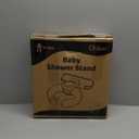 Baby Bath Support Stand Shower - Wall-Mounted Baby Shower Stand with Strong Suction Cups. Foldable Adjustable Baby Standing Support for Infants, Toddlers aged 8-36 Months. Soporte para Baera de Beb