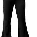 Verdusa Women's High Waist Athletic Pants Fitness Clothing Bell Bottom Yoga Leggings (Black, M)