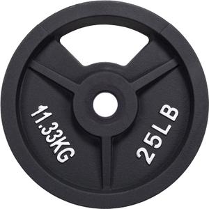 Signature Fitness Cast Iron Plate Weight Plate for Strength Training and Weightlifting, Olympic or Standard (1-Inch Center (Standard))