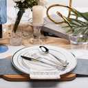 N9R 700PCS Silver Disposable Dinnerware Set for 100 Guests, White Plastic Plates with Silver Rim, Include 100 Dinner & Dessert Plates, Plastic Silverware Set, Cups, Napkins for Party and Wedding