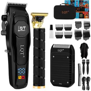 Hair Clippers for Men,3 In1 Cordless Beard Trimmer Electric Shavers,T-Blade Barber Clippers and Trimmer Set,Electric Hair Cut Machines,Mens Grooming Kit for Gifts,for Home, Barber