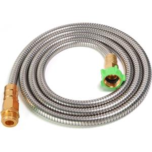 Metal Short Garden Hose 8 ft, Stainless Steel Water Hose Leader, Small Hose Extension, Lightweight Flexible Hose Extender for Outdoor Watering Washing (8FT) Metal Short Garden Hose 8 ft, Stainless Steel Water Hose Leader, Small Hose Extension, Lightweight Flexible Hose Extender for Outdoor Watering Washing (8FT)