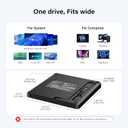 Amicool External USB-C USB 3.0 CD/DVD Drive Burner +/-RW, Ultra-Slim Portable DVD Player Writer Reader for Mac iMac MacBook, Windows 11/10/8 Linux, Laptop Desktop PC Computer Optical Drive