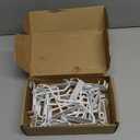 20Pcs Gridwall Hooks, Metal Grid Panel Hanging Peg Hooks, Grid Wall Accessory for Clothes Storage, Home Organization, Retail Display (White, 4"/10Cm)