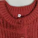 Dark Red Crochet Cardigan sweater,  MEDIUM