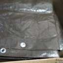 Amazon Basics Multi Purpose Waterproof Poly Tarp Cover with Grommets, 20 x 20 ft, 10MIL Thick, Brown/Silver, 1-Pack