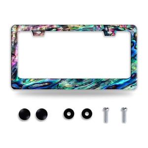 Personalise Aurora Night Sky License Plate Frame Scenery License Plate Frames Car Universal Stainless Steel Accessories Cars Decor with 2 Holes and Screws Fits Standard Us Vehicles Size 12.2 X 6 Inch